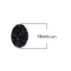 CA391 - 10 pcs Druzy Resin Embellishment Oval Cabochons Black - 18x13mm - 18mm x 13mm - 13x18mm