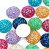 CA919 - 10 pcs Druzy Resin Embellishment Cabochons Assortment - 16mm - Dome Circle