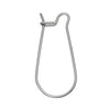 E739 - 50 pcs. 304 Stainless Steel Kidney Earwire Earring Hooks - 25mm x 12mm - LARGE - Hypoallergenic! Tarnish Resistant!