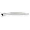 BD399 - 30 pcs. Silver Tone Noodle Smooth Pattern Tube Extra Long Thin Curved Beads - 60mm x 5mm (2.36" x 0.2") - Made of Copper! Hole Size: 4.1mm