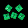 CA508 - 10 pcs. Square Glow in the Dark Glass Dome Seals Tiles - 20mm (3/4 in) - Tree Design