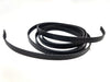N176 - 1M (3.28 FT) - Black FLAT Faux Leather Jewelry Cord - 10mm Wide - BRAIDED