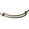 B057 - 10 pcs. Antique Bronze Bangle Adjustable Slide On Bracelets 22cm (8.66")