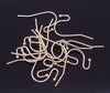 E058 - 200 pcs Rose Gold Plated Earring Wire Hooks with Ball - 21x12mm - 21mm x 12mm - 21 Gauge Wire