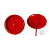 E185 - 50 pcs. Red Earring Posts Studs Settings Bezels Cabochons Tacks- 12mm Glue Pad Setting