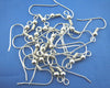E002 - 200 pcs Silver Tone Earring Hooks with Spring and Ball - 18x19mm - 0.8mm (20 gauge)