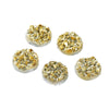 CA188 - 10 pcs Druzy Resin Embellishment Cabochons Gold Golden Shiny - 12mm