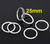 J153 - 20 pcs. Silver Plated Split Rings Key Rings - 25mm (1 inch)