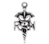 P417 - 10pcs. Antique Silver Registered Nurse (RN) Medical Charms Pendants - 20 x 11mm