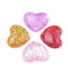 CA706 - 10 pcs Druzy Resin Embellishment Cabochons - 16mm x 14mm - Glitter Style - Assortment - Solid - Heart