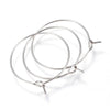 W029 - 20 pcs. 316L Surgical Stainless Steel Wine Charm / Earwire Hoop Rings - 25mm - 21 Gauge (0.7mm Thick) - Hypoallergenic! Tarnish Resistant!