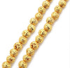 BD783 - 8mm Electroplated Natural Stone Lava Round Beads - Gold Plated - 15.35" strand - Hole Size: 1mm - Approx. 46 pieces per strand
