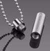 P944 - 1 pc. Stainless Steel Cylinder Pendant with Rhinestone - Screw Opening - 40mm x 10mm - 1.57 inch - Hypoallergenic! Tarnish Resistant