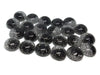 CA688 - 10 pcs Druzy Resin Embellishment Cabochons - 12mm - Glitter Style - Black and Silver - Bi-Color