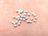 E732 - 100 pcs (50 Pairs) White Plastic Earring Clutch - 3mm x 3mm - Tube - Safety Sleeve - BeadSmith