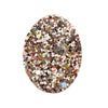 P607 - 10 pcs. Gold Multicolor Faux Leather Dangle Charms Pendants - Oval - 41mm (1.6") - Great for Light Earrings, Necklaces or Dangles
