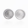 E414 - 10 pcs. 304 Stainless Steel Earring Posts Studs Settings Bezels Cabochons Tacks - 6mm Glue Pad Setting - Silver Tone - Flat Thick Bezel
