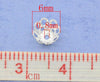 BD054 - 200 pcs Silver Plated Flower Bead Caps Covers - 6mm
