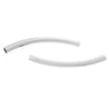 BD399 - 30 pcs. Silver Tone Noodle Smooth Pattern Tube Extra Long Thin Curved Beads - 60mm x 5mm (2.36" x 0.2") - Made of Copper! Hole Size: 4.1mm