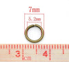 J058 - 100 pcs Antique Bronze Open Jump Rings - 7mm - 18 Gauge