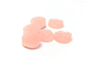 CA127 - 10 pcs Druzy Resin Embellishment Cabochons Pink Rose - 12mm