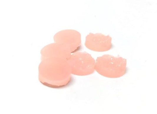 CA127 - 10 pcs Druzy Resin Embellishment Cabochons Pink Rose - 12mm