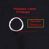 J123 - 100 pcs Silver Tone Open Jump Rings - 10mm - 15 Gauge (1.5mm Thick)
