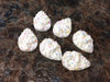 RC0028 - 10 pcs Druzy Resin Embellishment Cabochons White Multicolor - 18x13mm - Teardrop - 18mm x 13mm - 4.5mm Thick