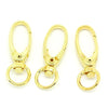 CL156 - 10 pcs. Gold Plated Lobster Swivel Clasps for Key Ring - 41 x 14mm - Claw Clasps