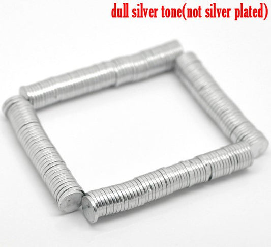B062 - 10 pcs. Silver Tone Super STRONG Disc Magnets - 10mm (1cm) - Neodymium