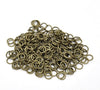J058 - 100 pcs Antique Bronze Open Jump Rings - 7mm - 18 Gauge