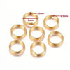 J200 - 50 pcs Double Rings - 316 Stainless Steel Split Jump Rings - Gold Plated - 5mm - 0.5mm Wire Thickness - 1mm Double Loop Thickness