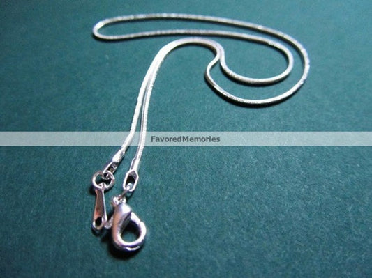 N190 - 10 pcs. Silver Plated Snake Chain Necklace 16" - (1.5mm)