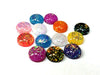 RC0029 - 10 pcs Druzy Resin Embellishment Cabochons - 12mm - Glitter Style - Assortment - Multicolor III