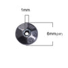 BD244 - 100 pcs Gunmetal Bicone Spacer Beads- 6mm x 2.7mm - Hole Size: 1mm