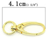 CL156 - 10 pcs. Gold Plated Lobster Swivel Clasps for Key Ring - 41 x 14mm - Claw Clasps