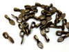P2228 - 100 pcs. Antique Bronze Small Spoon Tag Glue On Bails - 16mm x 5.5mm - Hole Size: 2.5mm x 4.5mm