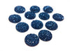 CA637 - 10 pcs Druzy Resin Embellishment Cabochons Dark Blue - 25mm (1 inch) - Dome Style