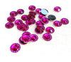 CA954 - 10 pcs Resin Round Embellishment Circle Cabochons - Pointed Front - Pink - 12mm - Faceted