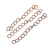 N163 - 100 pcs. - Rose Gold Plated Extender Extension Chain Links Tails - 2 inch each - 50x4mm