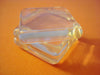 CA284 - 10 pcs. Square Clear Glass Dome Seals Tiles - 15mm - 4.5mm Thick - Flat Top and Bottom