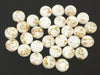 CA968 - 10 pcs Resin Round Embellishment Circle Cabochons Metal Foil White, Gold - 10mm - Multi-Color Glitter