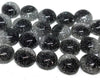 CA688 - 10 pcs Druzy Resin Embellishment Cabochons - 12mm - Glitter Style - Black and Silver - Bi-Color