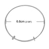 B083 - 1 pc. Stainless Steel Adjustable Slide On Bracelets - 22cm (8 5/8") - 6.8cm