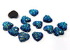 CA760 - 10 pcs Druzy Resin Embellishment Cabochons Multicolor Assortment - 12mm - Heart