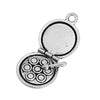 P338 - 5 pcs. Antique Silver Make Up Compact Charms Pendants - 33mm X 16mm (1 1/4" x 5/8") - 3D Style!