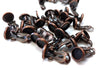 CA713 - 10 pcs. Antique Copper Earring Clips Settings Hinged Bezels Cabochons - 8mm Glue Pad Setting