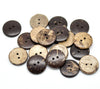 BU015 -100 pcs Coconut Buttons- 20mm (0.79") - 2 holes - Brown