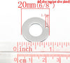 P985 - 10 pcs. Stainless Steel Circle Ring Stamping Tags - 20mm (6/8" inch)