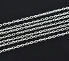 N129 - 10M (32.8 Ft) - Silver Plated Chain Link - 3mm x 2mm - Textured